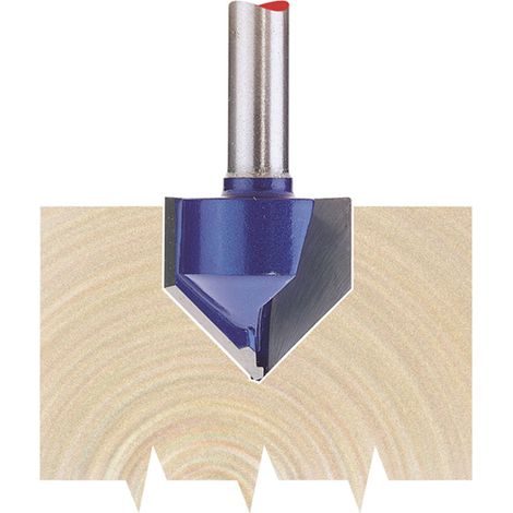 Draper 1/4" Groove 19mm x 90&deg TCT Router Bit (75337) (1/5)
