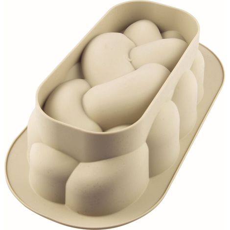 silikomart, 3D-Brotbackform- treccia - stampo in silicone 288x156 h 83 mm (1/2)