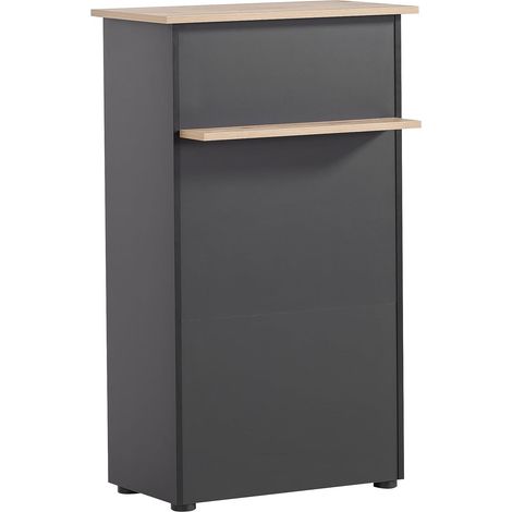 Schildmeyer Banco reception, materiale legno, decoro rovere artigianale/nero, 65,8 x 44 x 110,5 cm (1/4)