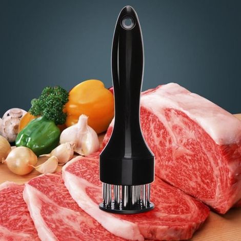 Attendrisseur de viande en acier inoxydable avec aiguille de marteau à viande, 21 aiguilles (1/4)