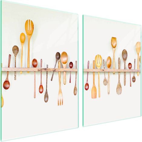 Plaque de protection en verre pour cuisinière 2x45x52 Cuillère (1/5)