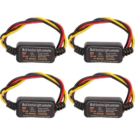 4PCS Contrôleur Stroboscopique de Clignotant Feu Stop LED, DC (1/5)