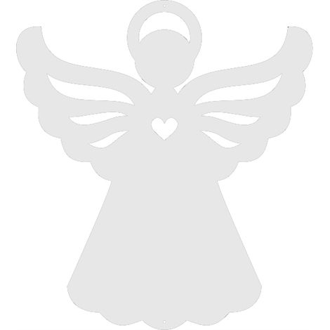 ANGEL Ś26 Weihnachtsanhänger, durchbrochene Weihnachtsdekoration, Weiß