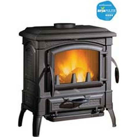 1PZ STUFA A LEGNA ISETTA EVO 7,3 KW ANTRACITE - misure cm.66x59x70,6h. - peso Kg.160