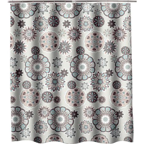Duschvorhang, 220 x 200 cm, Polyestergewebe, schöner Badewannenvorhang fürs Badezimmer