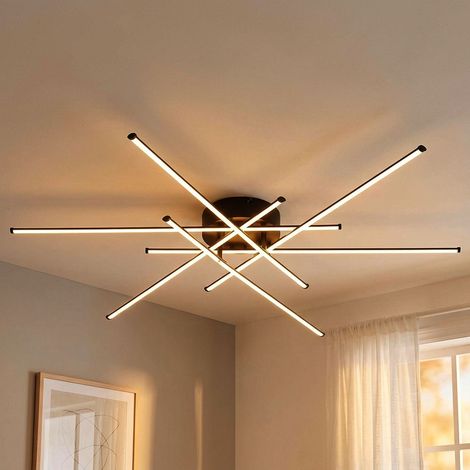Plafoniera lampada soggiorno lampada sala da pranzo lampada cucina lampada camera da letto, metallo acrilico bianco, LED 15W 1240 lumen 3000K bianco caldo, D 34 cm (1/5)
