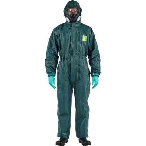 Ansell Schutzoverall Typ 3/4/5 AlphaTec 4000, grün, Unisex-Größe: XL