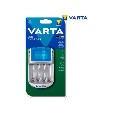 Chargeur de piles rondes NiMH Varta LCD Charger 12V&USB