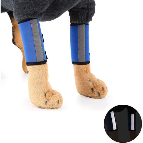 1 paire de bandes réfléchissantes pour pattes avant de chien, genouillères et coudières pour animaux de compagnie aide à soulager les blessures, les entorses et la perte de stabilité causée par l’art (1/5)