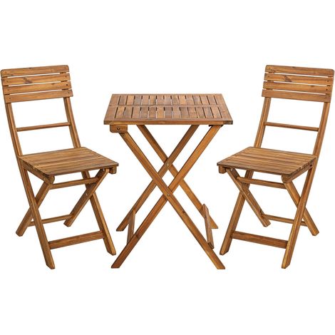 STILISTA® Bistro Set 3 teilig aus FSC® zertifiziertem Akazienholz klappbar (1/5)