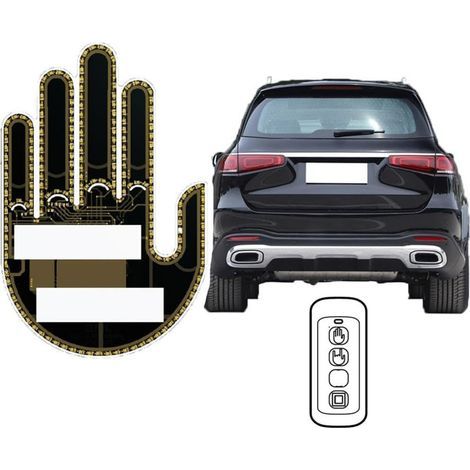 Fingergestenlicht, Fingerlicht für Autofenster mit lustigem Symbol, Fingerlicht fürs Auto, Licht für nach oben zeigende Fingerhand (1/5)