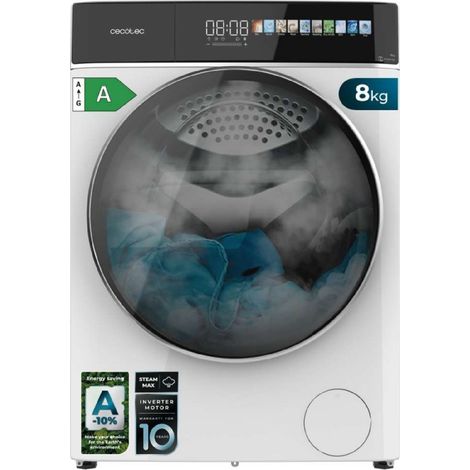 Cecotec Lavadoras de 8 Kg Carga Frontal Bolero Dresscode 8900 Inverter Fullcolor A. 8 Kg, 1400 Rpm, Pantalla Fullcolor 10,3" (1/5)