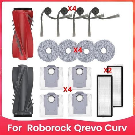 Roborock Qrevo Curv Hauptseitenbürste HEPA-Filter Wischtuch Staubbeutel Roboterstaubsauger Zubehör (1/5)