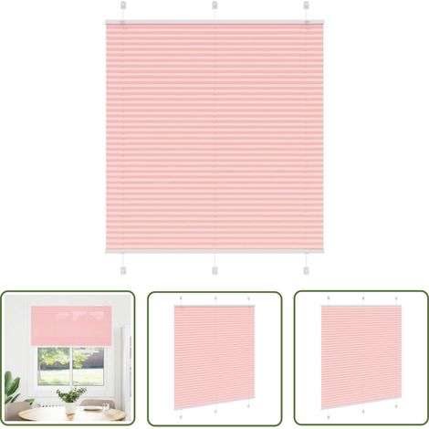 vidaXL Plissee Rosa 120x150 cm Stoffbreite 119,4 cm Polyester (1/5)
