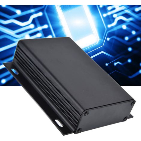 25 x 84 x 100 mm Noir sable / Boîtier plat en aluminium pour circuit imprimé, dissipation thermique par boîtier en alliage d'aluminium, blindage par boîtier en aluminium (1/5)
