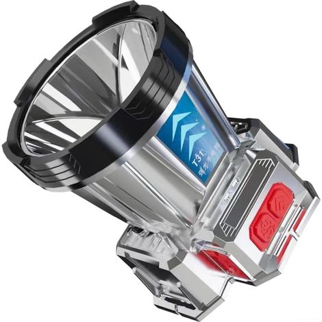 Lampe frontale LED rechargeable avec détecteur de mouvement, charge USB pour randonnée, camping, étanche, capteur d'ondes manuelles avec modes réglables, noir (argent)