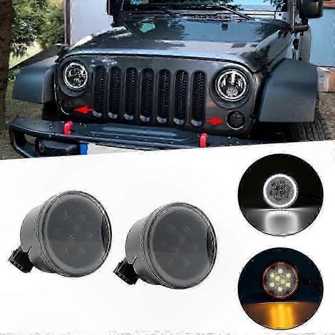 Clignotant à LED avec feu avant ambre pour Jeep Wrangler JK 2007-2017 (1/5)