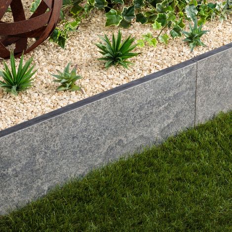 Bordure de jardin Pierre d'Asie Grise 100x30x3 cm (à l'unité) - RO'MA NATURE (1/4)