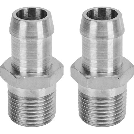 Raccord adaptateur de tuyau de collecteur d'admission de chauffage, filetage mâle NPT 1/2 po à connecteur barbe 5/8 po, 2 pièces (1/5)