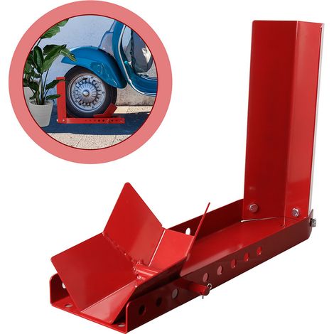 Support béquille de moto arrière lève moto arrière sur roulettes Moto Roue avant bascule Chock Support de montage Rouge arrière moto (1/5)