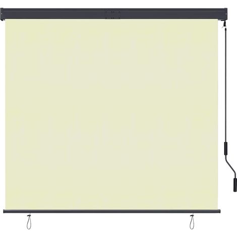 vidaXL Estor enrollable de exterior color crema 160x250 cm (1/2)