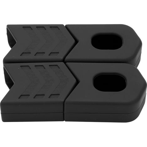 4 Protections en silicone pour manivelles de VTT tout-terrain, Capuchons noirs pour bras de pédalier DH FR AM XC (1/5)