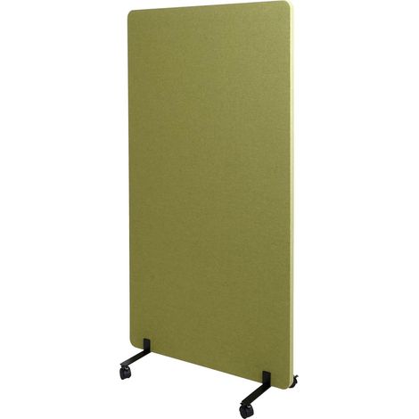 Cloison acoustique double paroi paravent de bureau séparateur de pièce panneau d'affichage en tissu vert 147x80 cm 040006421