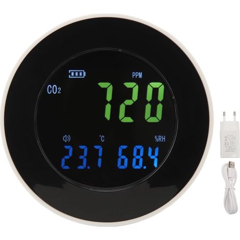 Détecteur de CO2 Portable HT 501, moniteur de qualité de l'air, dioxyde de carbone pour le bureau et la maison (1/5)