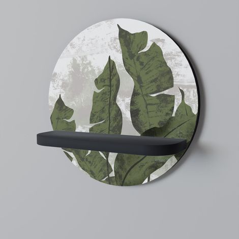 LEAF ECHO Rundes Regal Schwarz (1/5)