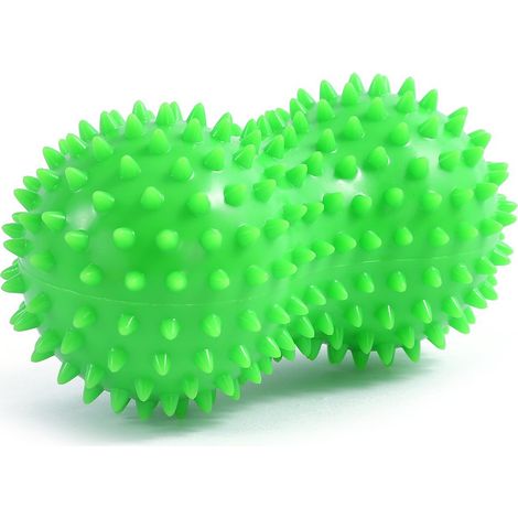 Boule de massage musculaire pointue verte, rouleau de yoga pour détente et récupération