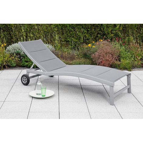 San Marino Komfortliege graphit/grau Aluminium/Textil