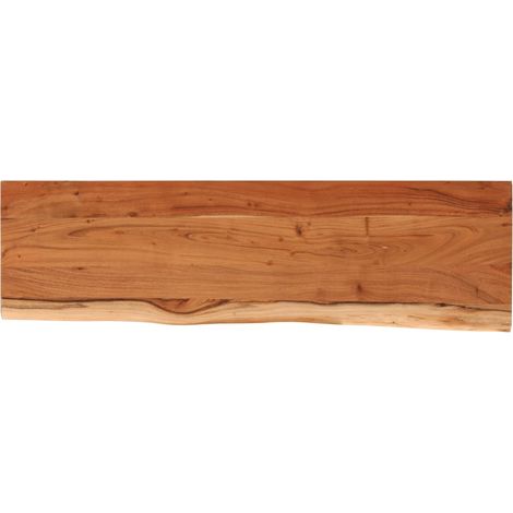 Étagère murale rectangulaire massif acacia bordure assortie