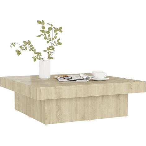 Table basse Chêne sonoma 90x90x28 cm (1/5)