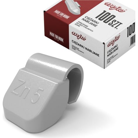 Zink-Klebegewichte für Stahlfelgen, Standardgewichte 5 g, 100 Stück (1/3)