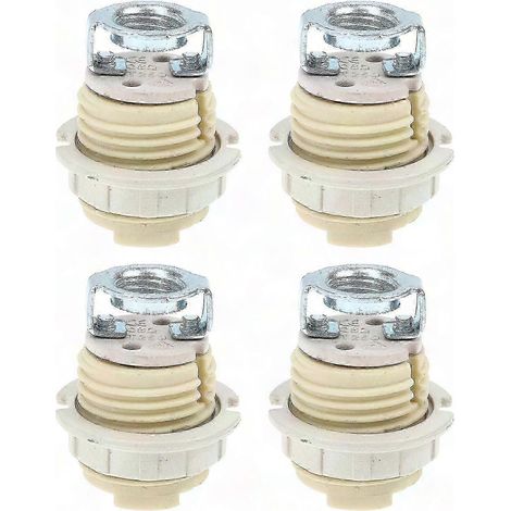 4 Supports Ampoules Halogène G9 Douille Céramique Blanc Fixation Murale Pratique Lot de 4 (1/4)