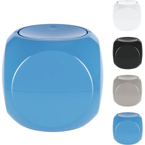 Spirella Dice - Pattumiera da 1 l, Colore: Blu (1/4)