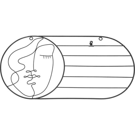 Organizzatore da parete nero, modello viso 1 (1/3)
