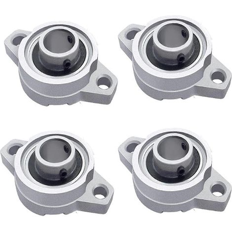 Satz von 4 Zinklegierungs-Kugellagerblöcken mit selbstbohrendem Flansch Kp001 (12 mm) (1/4)