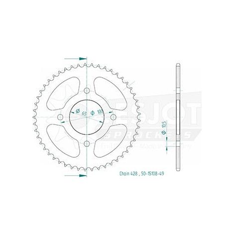 Esjot - Couronne - 428 - 49 dents