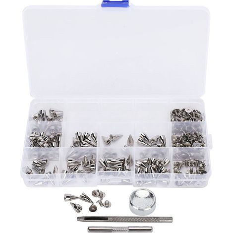 Poinçons coniques en alliage de zinc 7x14mm pour rivets sur cuir et vêtements punk (1/5)