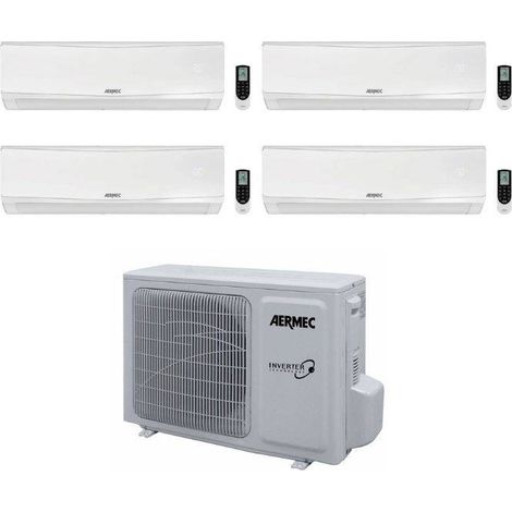Aermec Climatizzatore Quadri Split SPG 9+9+9+12 con MPG840 R-32 Inverter Wi-Fi Optional Classe A++