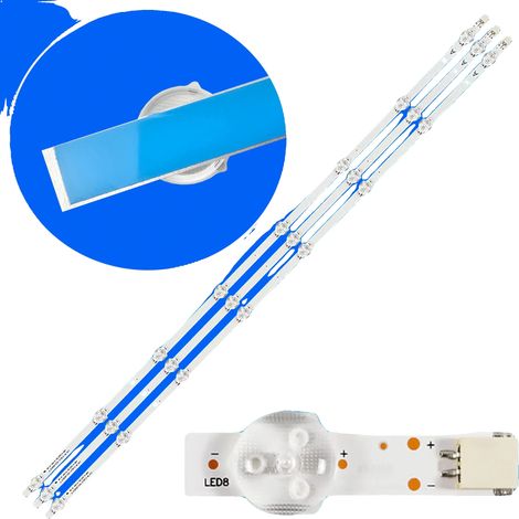 LED-Hintergrundbeleuchtungsstreifen, Länge 762mm, 8 LEDs pro Streifen, Spannung 3V, CE-zertifiziert, kompatibel mit verschiedenen TV-Modellen (1/5)