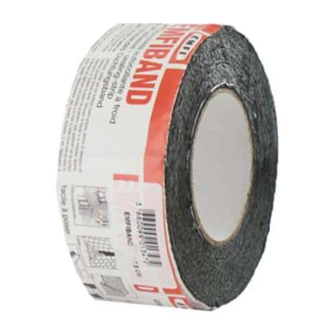 Emfi – Rouleau d'étanchéité autocollante à froid aluminium 7.5cm x 10m – Multi-supports pour asphalte, bois, métal – Température -20°c à +80°c