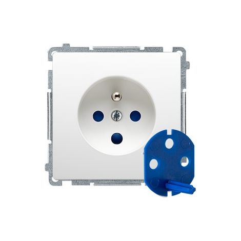 Presa dati con messa a terra e chiave BMGD1.01/11 Modulo base bianco (1/4)