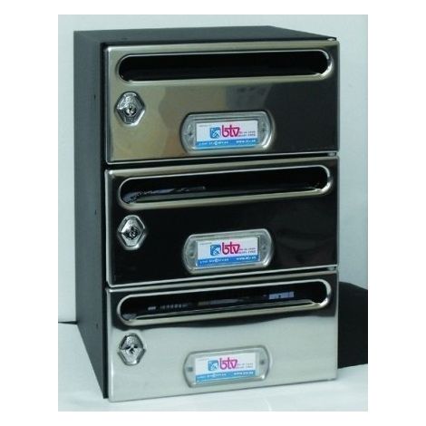 Buzon Interior Horizontal Btv Inox Mercurio-Grupo 3Pz 33506 3 Pz (1/2)