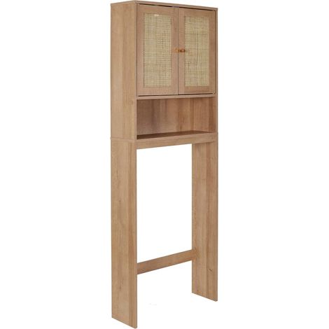 HOME DECO FACTORY, HD0228, Modèle Bali, Collection Natural Crush, Meuble, Meuble de salle de bain, Meuble WC, 60 x 166 x 20 cm, Marron (1/5)