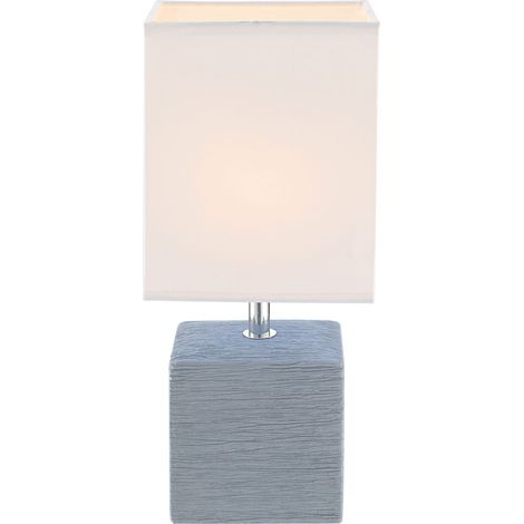 Lampada da tavolo in ceramica soggiorno sala da pranzo lato lettura lampada paralume in tessuto in un set con lampadine a LED (1/5)