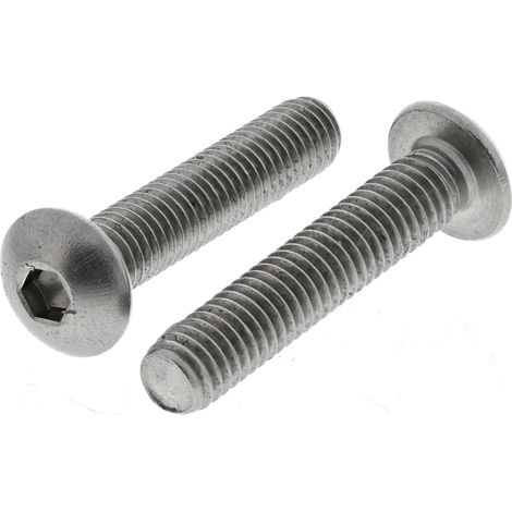 Vis à six pans creux, M5 x 25mm, tête Vis bombée à tête creuse hexagonale, en Acier Inoxydable ( Prix pour Boîte de 50 )