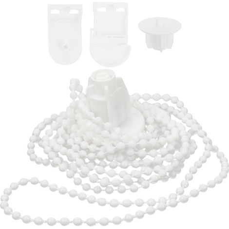 Kit d'installation pour stores enrouleurs, support de fixation inclus, blanc, 300 x 0,2 cm, installation facile, 5 pièces. Usage adulte et bureau. (1/5)