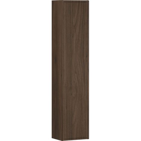 Meuble colonne de salle de bain suspendu TERRA VILLA noyer foncé 30 x 140 cm
